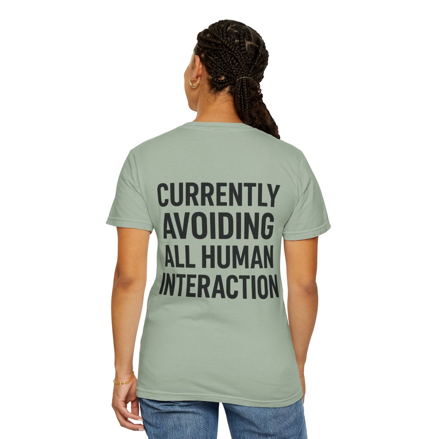 Currently Avoiding All Human Interaction – Funny Minimalist Unisex T-Shirt