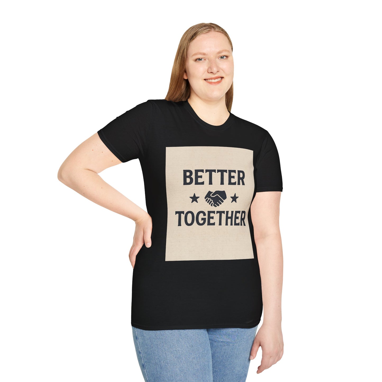 Better Together Unisex Softstyle T-Shirt, Friendship Gift Tee, Couples Matching Shirt, Family Reunion Apparel, Quality Printed Top