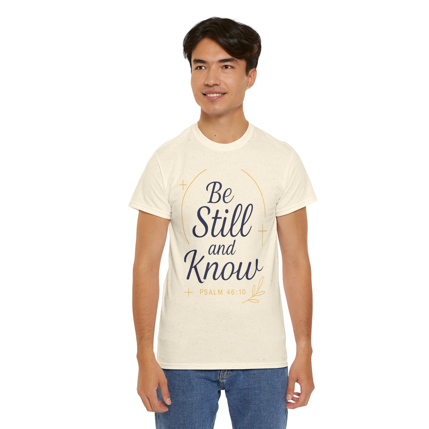 Unisex Heavy Cotton Tee - Be Still and Know Shirt, Inspirational Apparel for Mindfulness, Perfect Gift for Spiritual Gatherings, Bible [...]