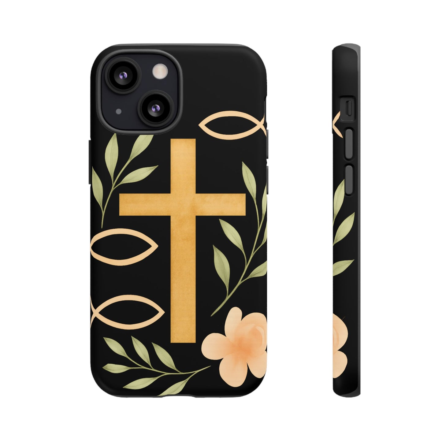 Christian Faith Phone Case with Floral Design