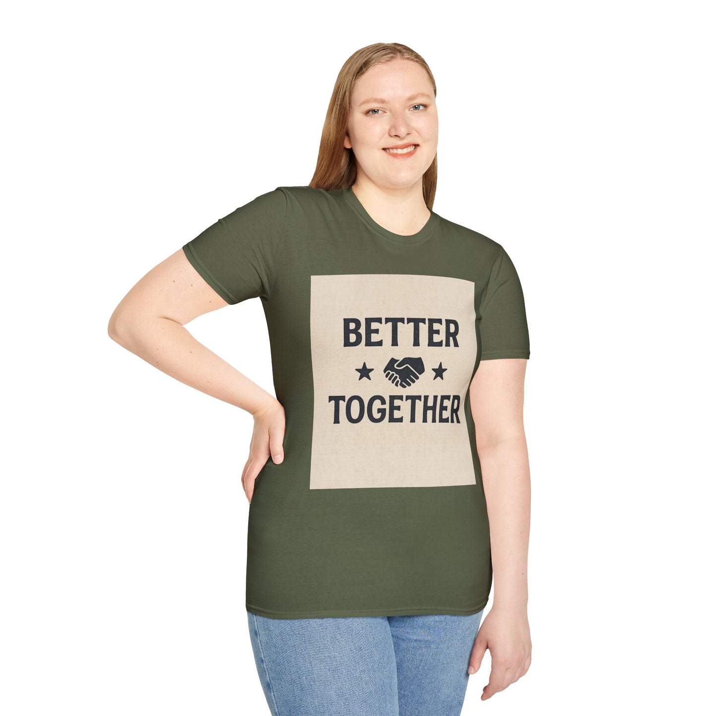 Better Together Unisex Softstyle T-Shirt, Friendship Gift Tee, Couples Matching Shirt, Family Reunion Apparel, Quality Printed Top