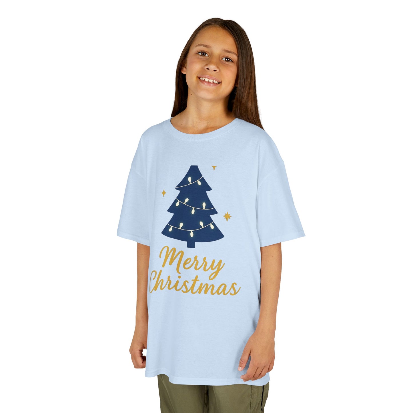 Merry Christmas Kids Heavy Cotton Tee – Christian Holiday Shirt for Children