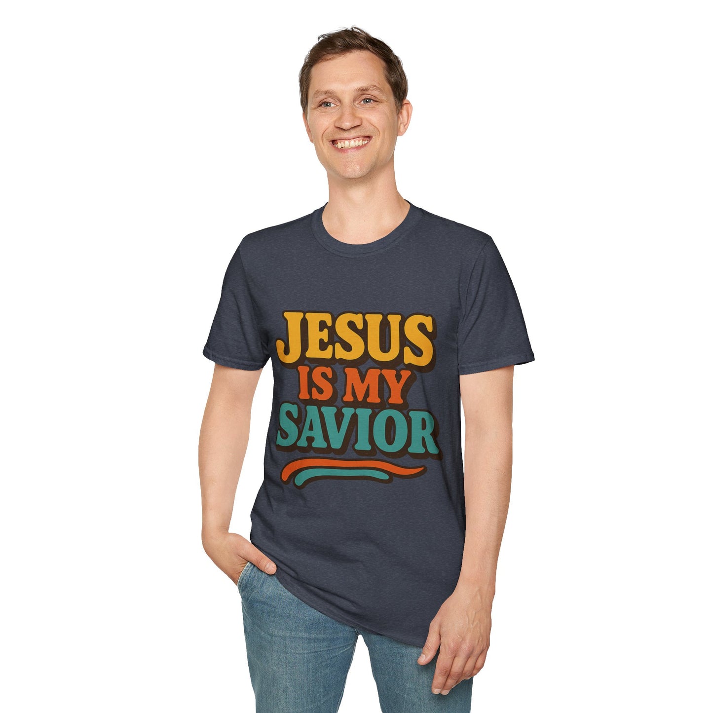 Jesus Is My Saviour Softstyle Christian Tee | Faith T-Shirt for Men & Women.