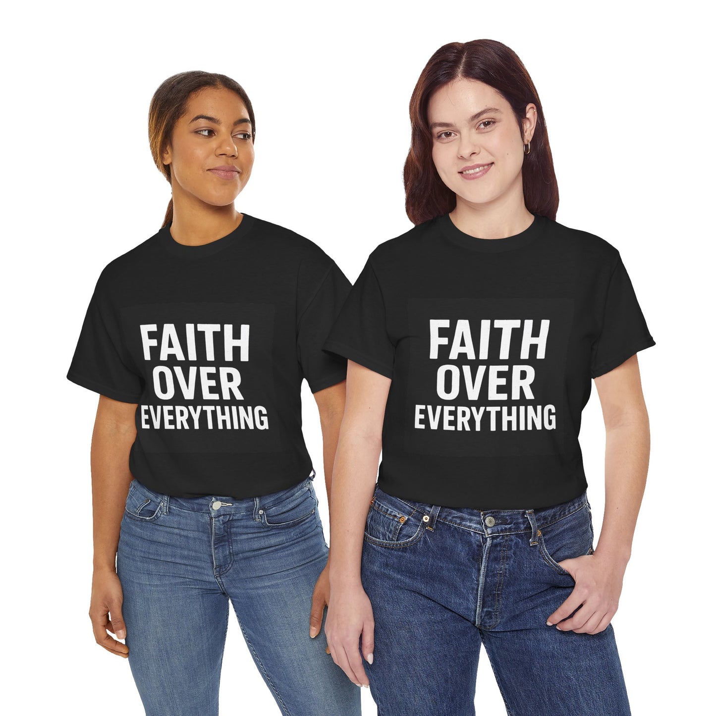 Faith Over Everything Heavy Cotton Tee | Christian Streetwear