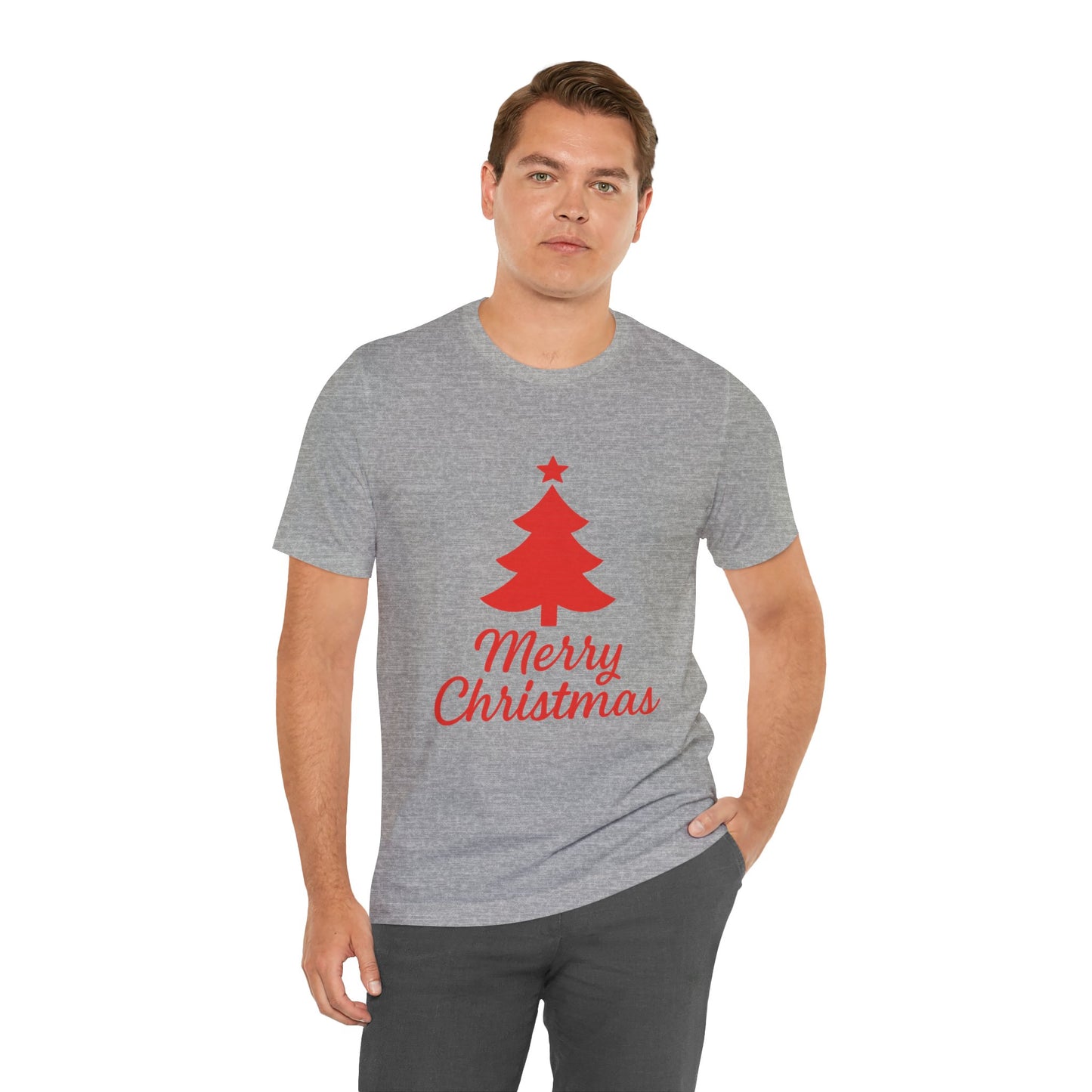 Merry Christmas Unisex Heavy Cotton Tee – Faith-Inspired Holiday Shirt