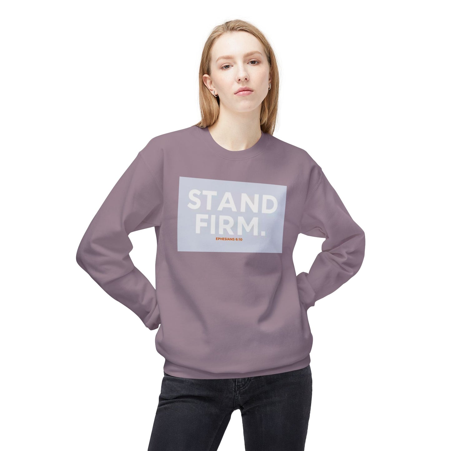 “Stand firm” Crewneck Sweatshirt – Unisex Christian Apparel