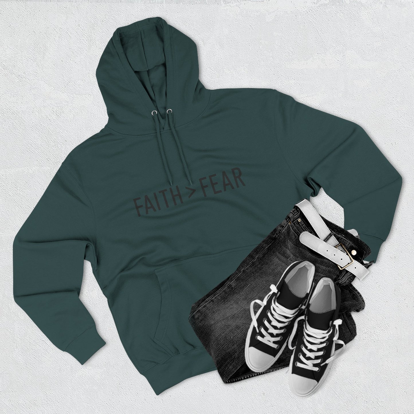 Faith Over Fear Unisex Hoodie – Christian Affirmation Apparel | Cozy & Bold Statement Piece