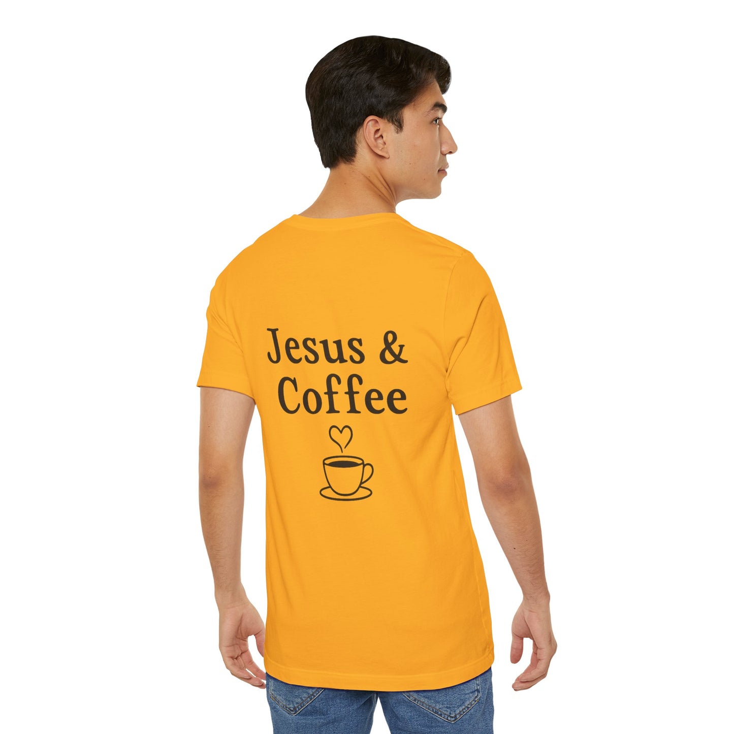 Jesus & Coffee Unisex T-Shirt | Short Sleeve Jersey Tee | Faith