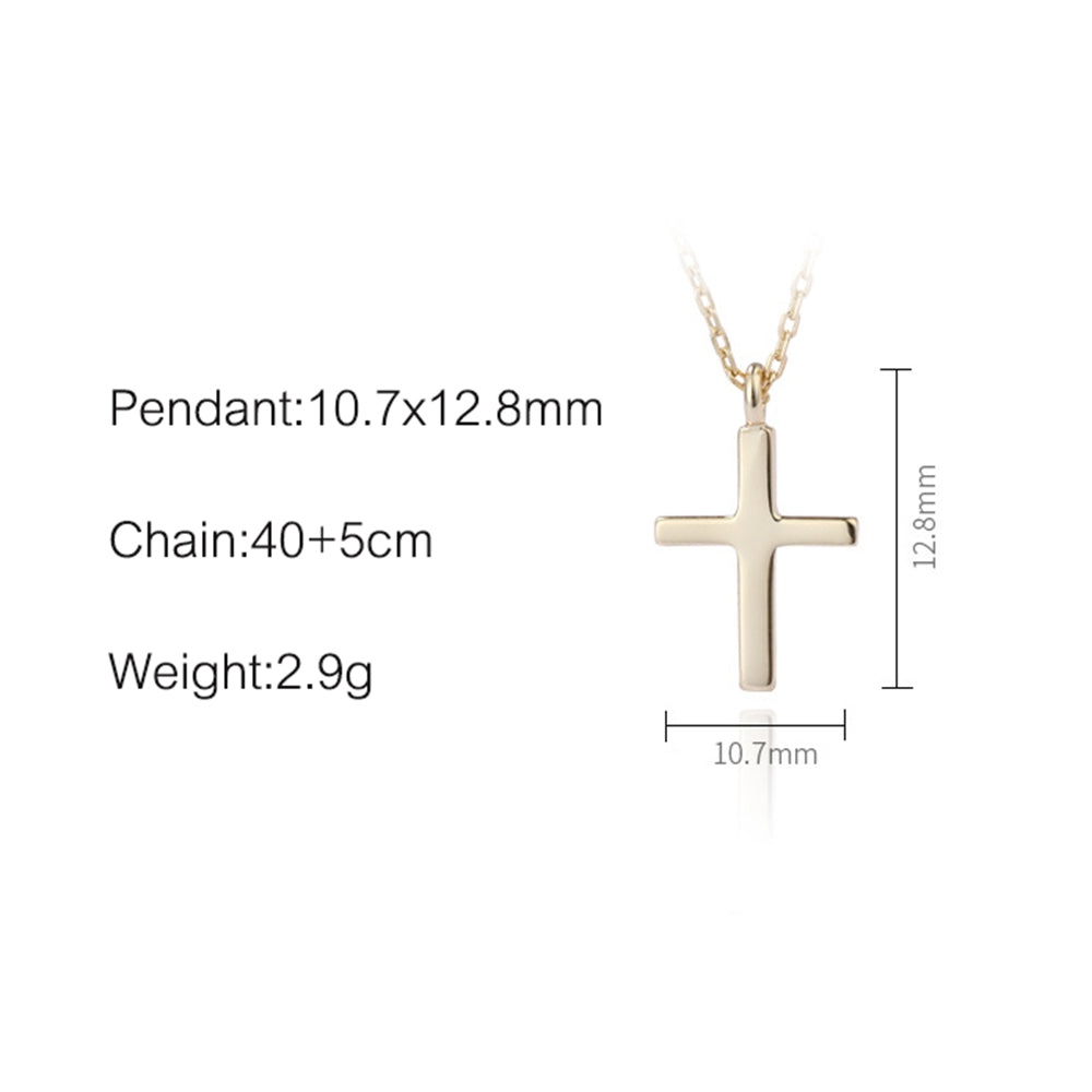 18K Gold Jesus Cross Necklace | 925 Sterling Silver Christian Pendant for Women – Faith Jewelry Gift