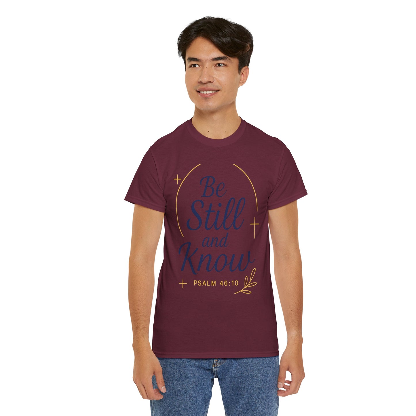 Unisex Heavy Cotton Tee - Be Still and Know Shirt, Inspirational Apparel for Mindfulness, Perfect Gift for Spiritual Gatherings, Bible [...]