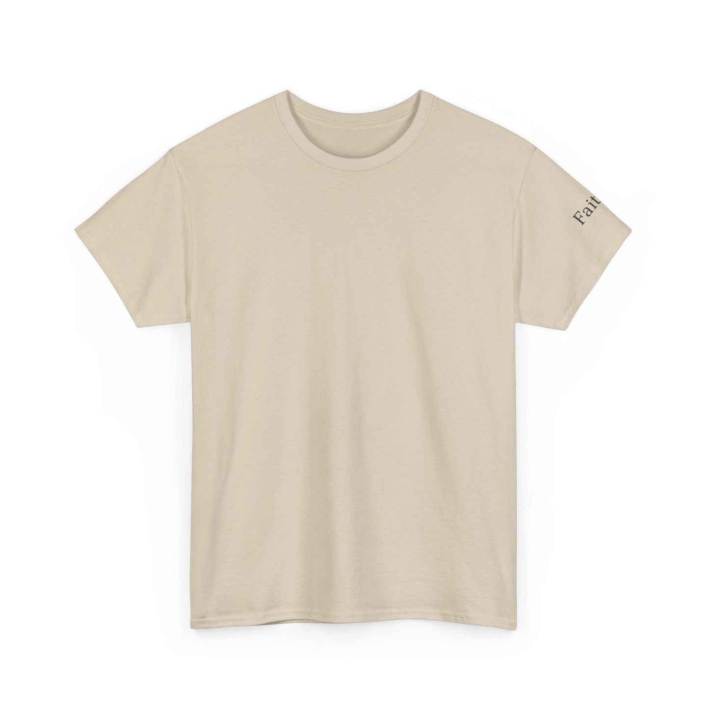 Faith Christian Heavy Cotton Tee with Cross Symbol – Unisex Inspirational T-Shirt