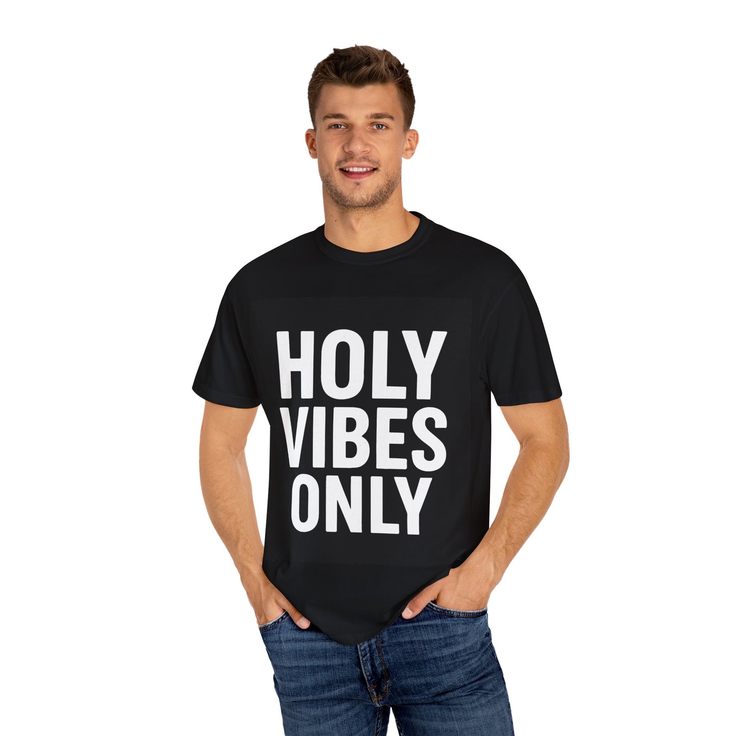 Holy Vibes Only Heavy Cotton Tee | Christian Streetwear