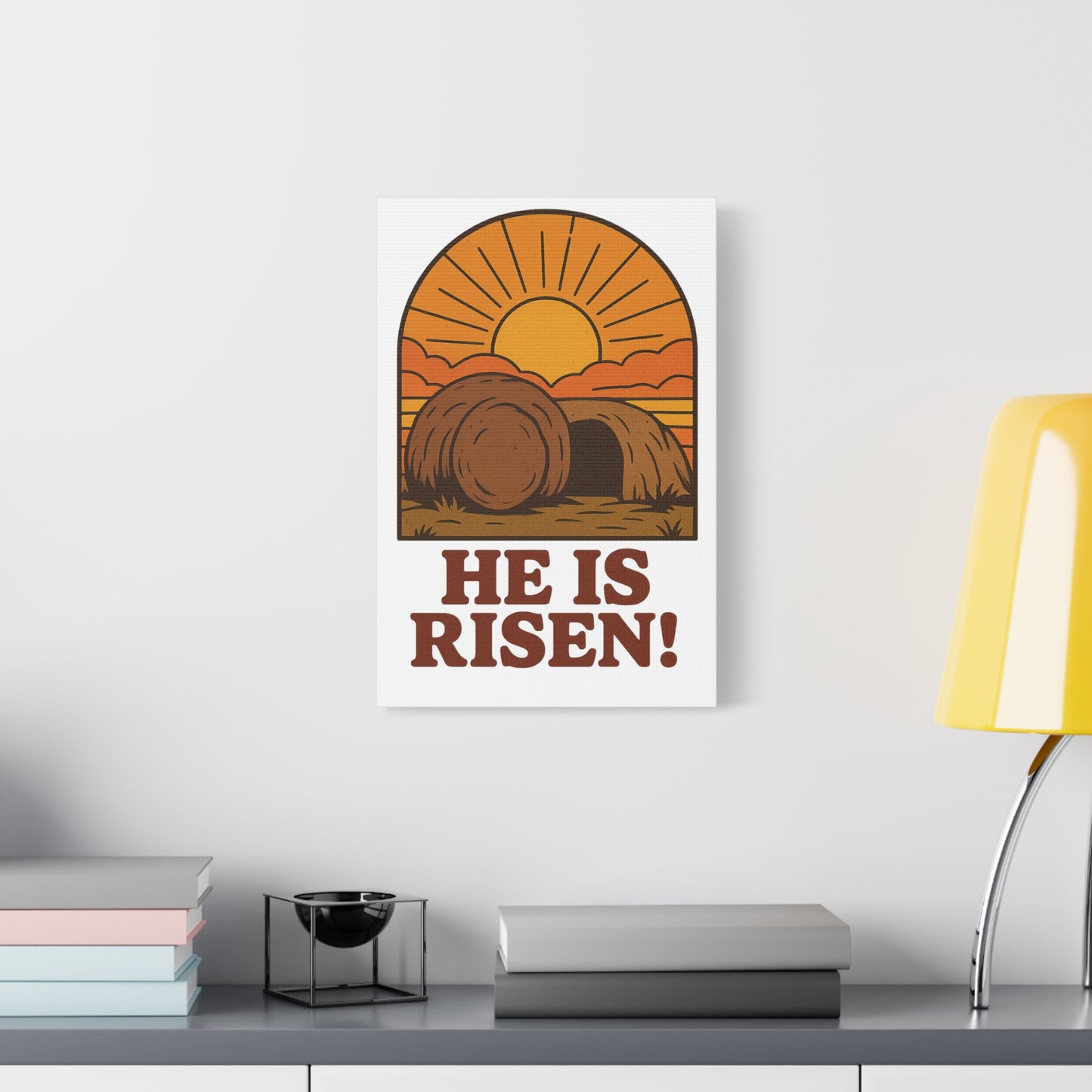 He Is Risen Wall Art | The Empty Tomb Christian Poster – Resurrection Morning Decor.