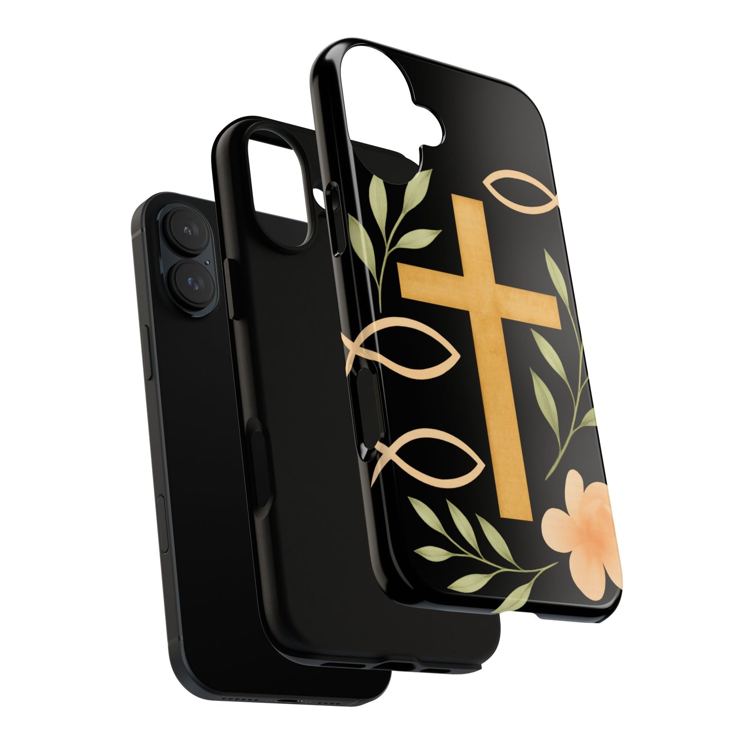 Christian Faith Phone Case with Floral Design