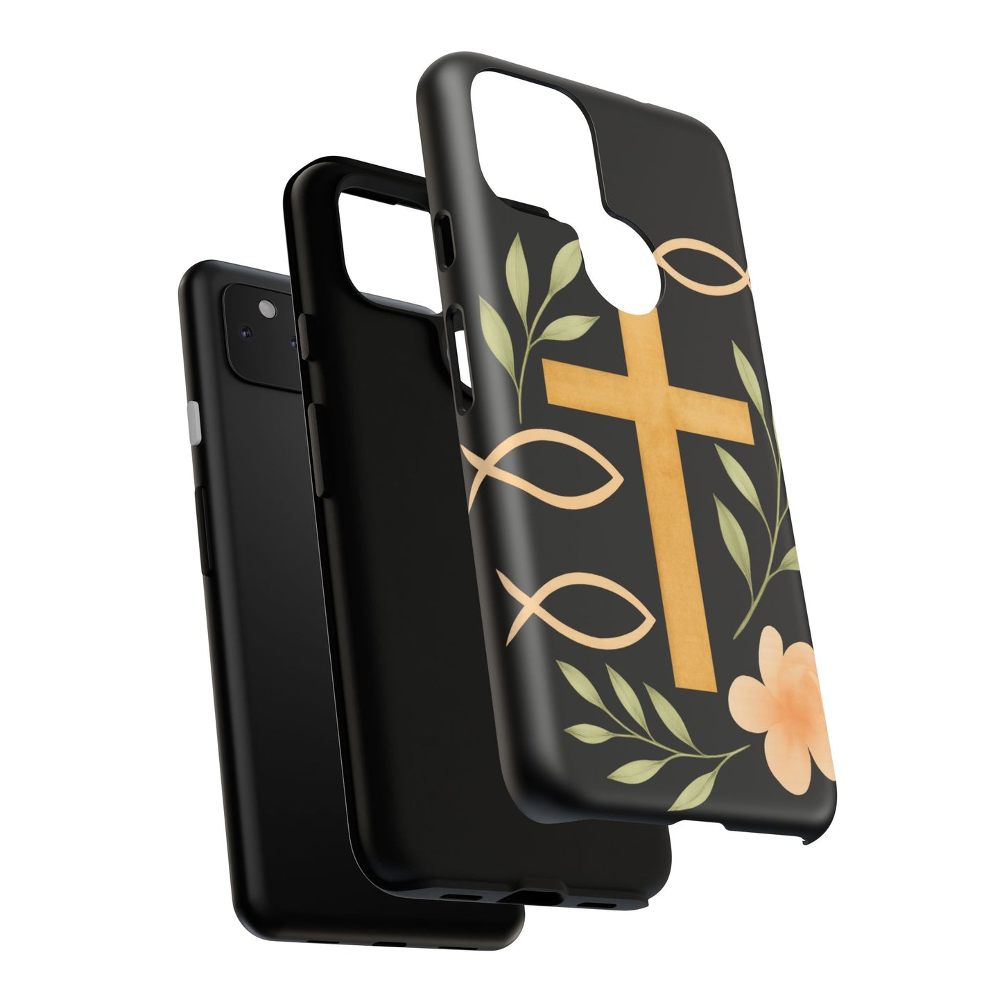 Christian Faith Phone Case with Floral Design
