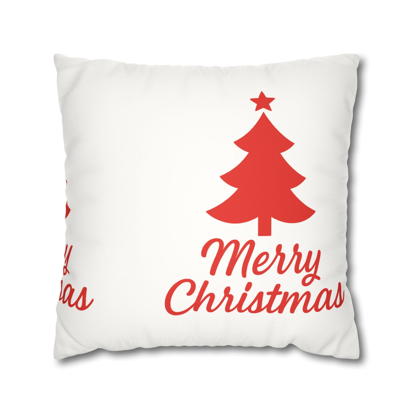 Merry Christmas Faux Suede Pillowcase