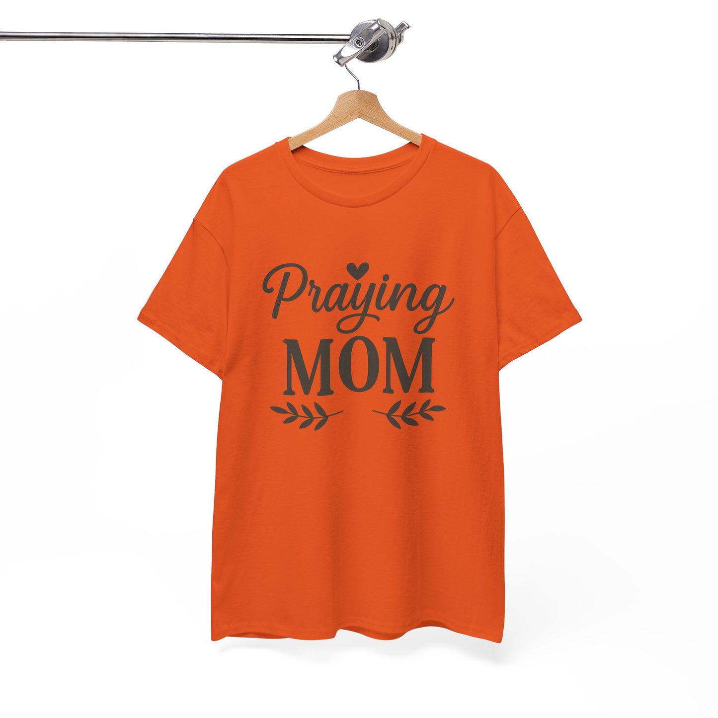 Praying Mom Unisex Heavy Cotton Tee – Christian Faith Shirt for Moms | Bold & Blessed Apparel