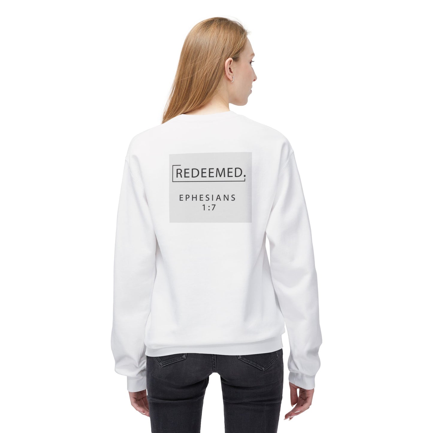 “Redemed” Crewneck Sweatshirt – Unisex Christian Apparel