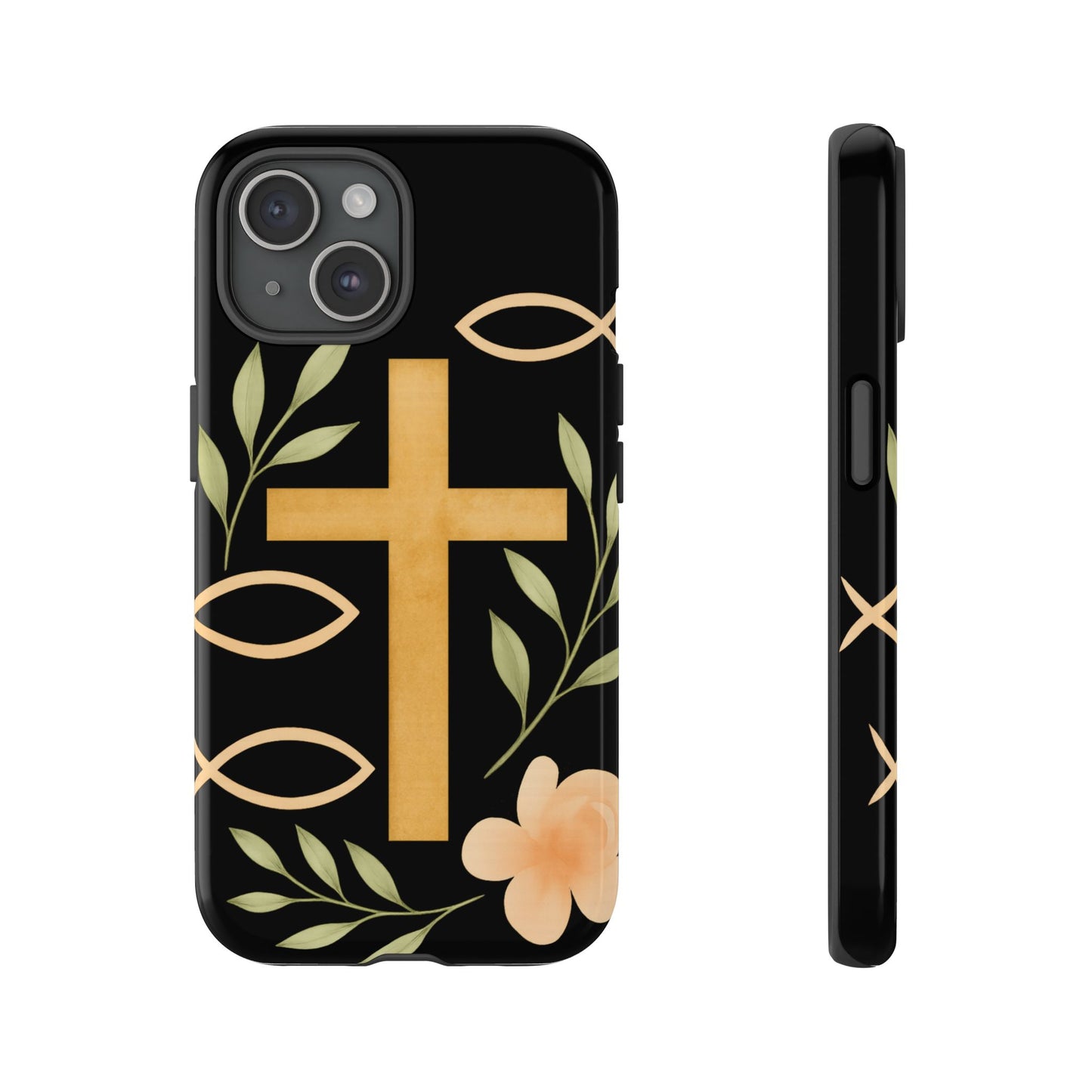 Christian Faith Phone Case with Floral Design