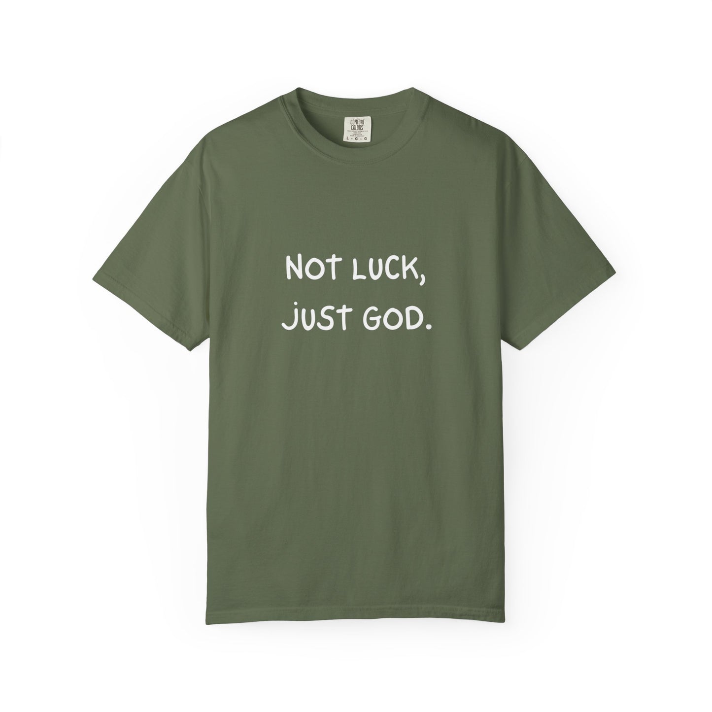 God-Inspired Garment-Dyed Tee, Faith-Based T-Shirt, Religious Gift, Casual Wear, Unisex Motivational Shirt