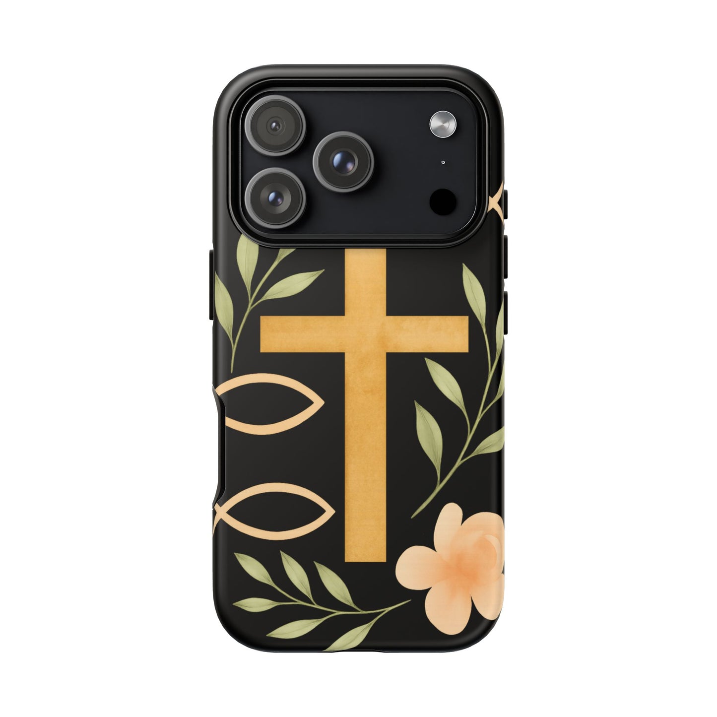 Christian Faith Phone Case with Floral Design
