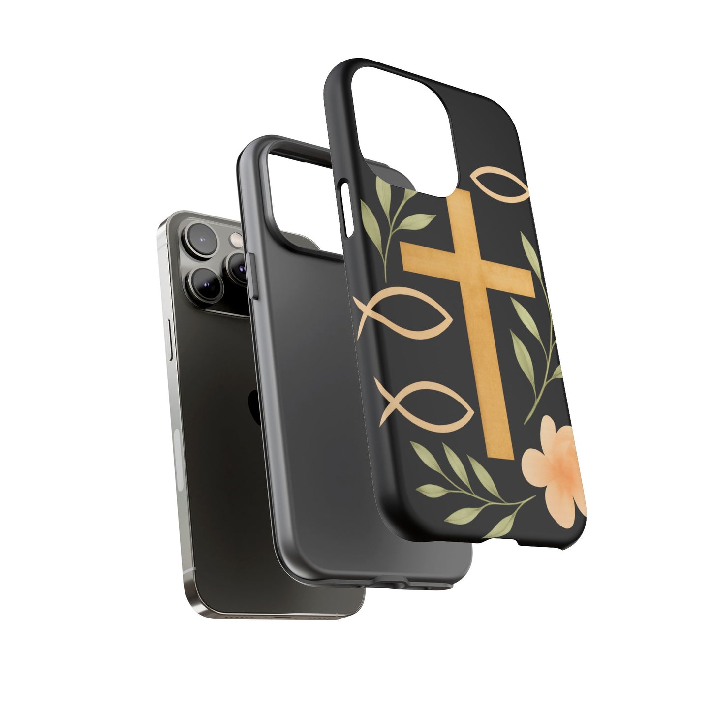 Christian Faith Phone Case with Floral Design