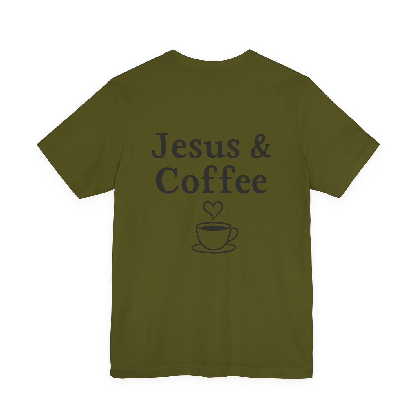 Jesus & Coffee Unisex T-Shirt | Short Sleeve Jersey Tee | Faith