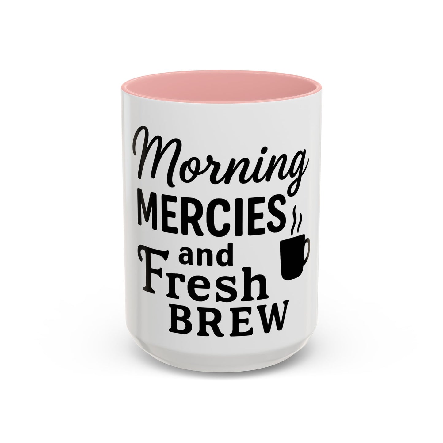 Morning Mercies & Fresh Brew Christian Mug – Lamentations 3:23 Inspired