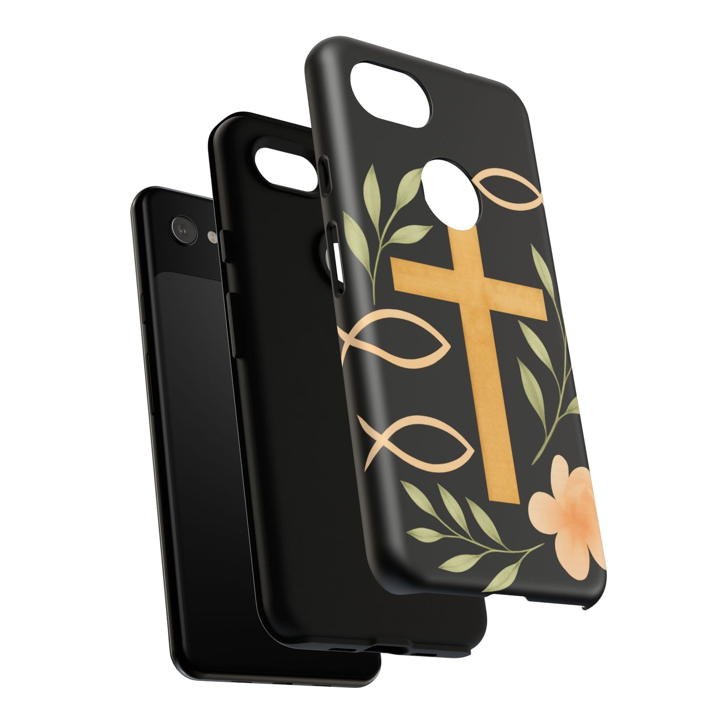 Christian Faith Phone Case with Floral Design