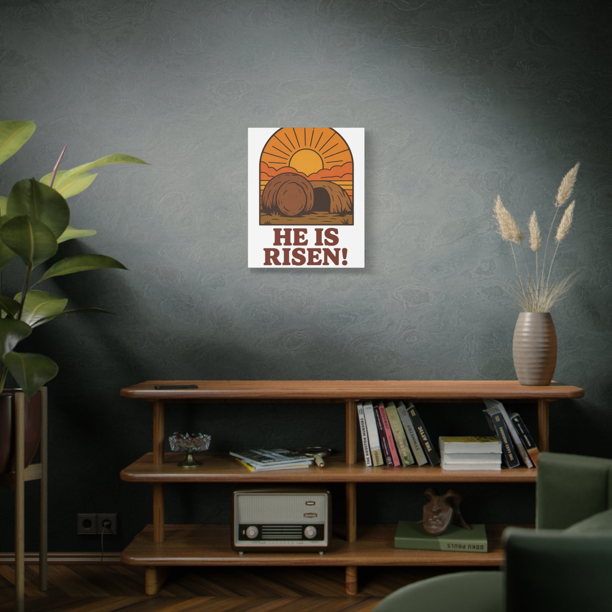 He Is Risen Wall Art | Empty Tomb Christian Poster | Easter Resurrection Morning Home Decor