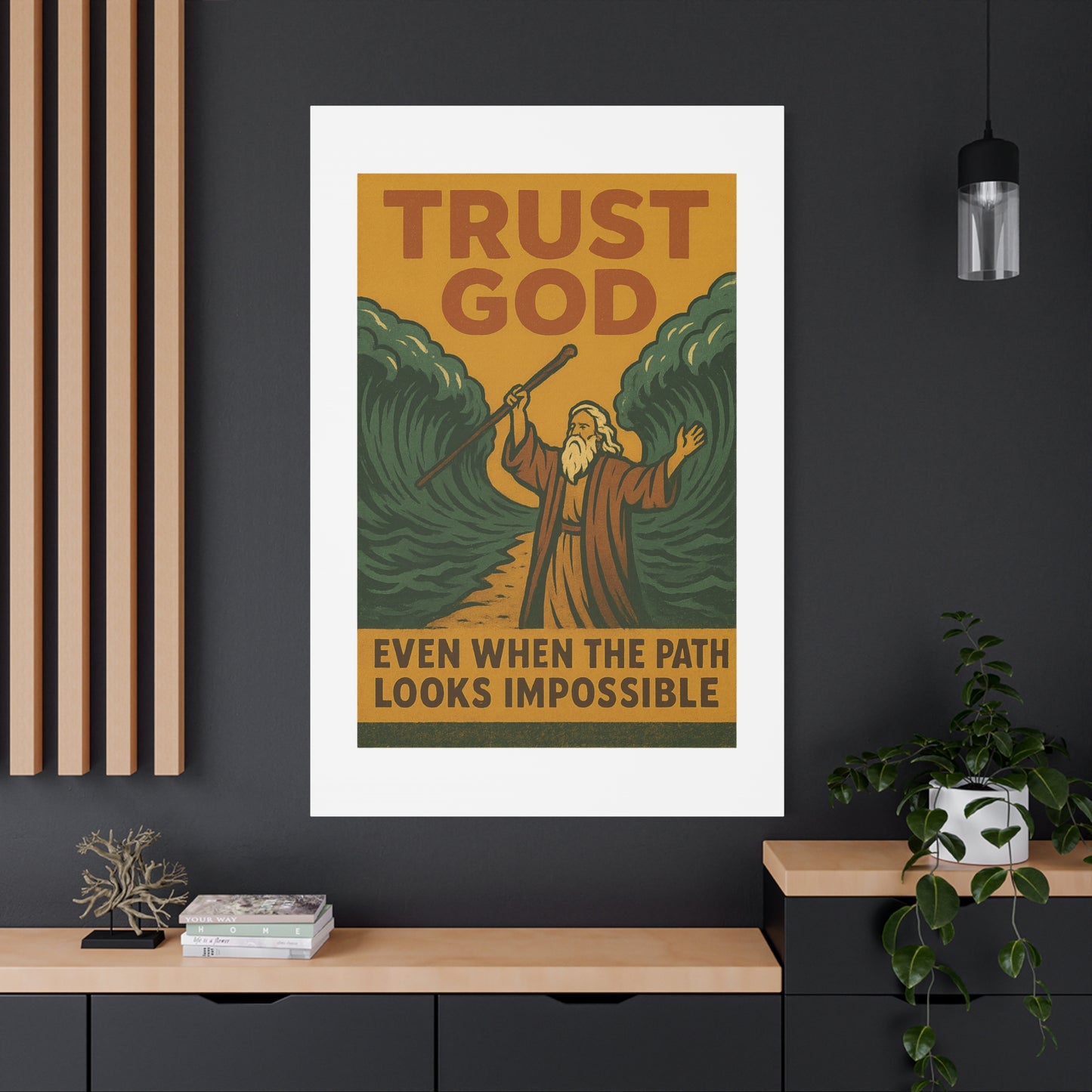 Moses and the Red Sea Wall Art | Faith-Inspired Christian Home Decor.