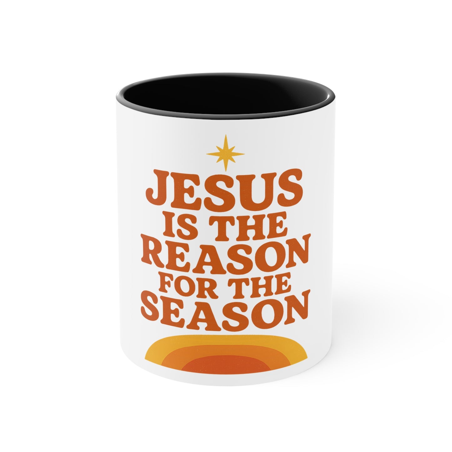 Christmas Accent Mug - "Jesus is the Reason for the Season"