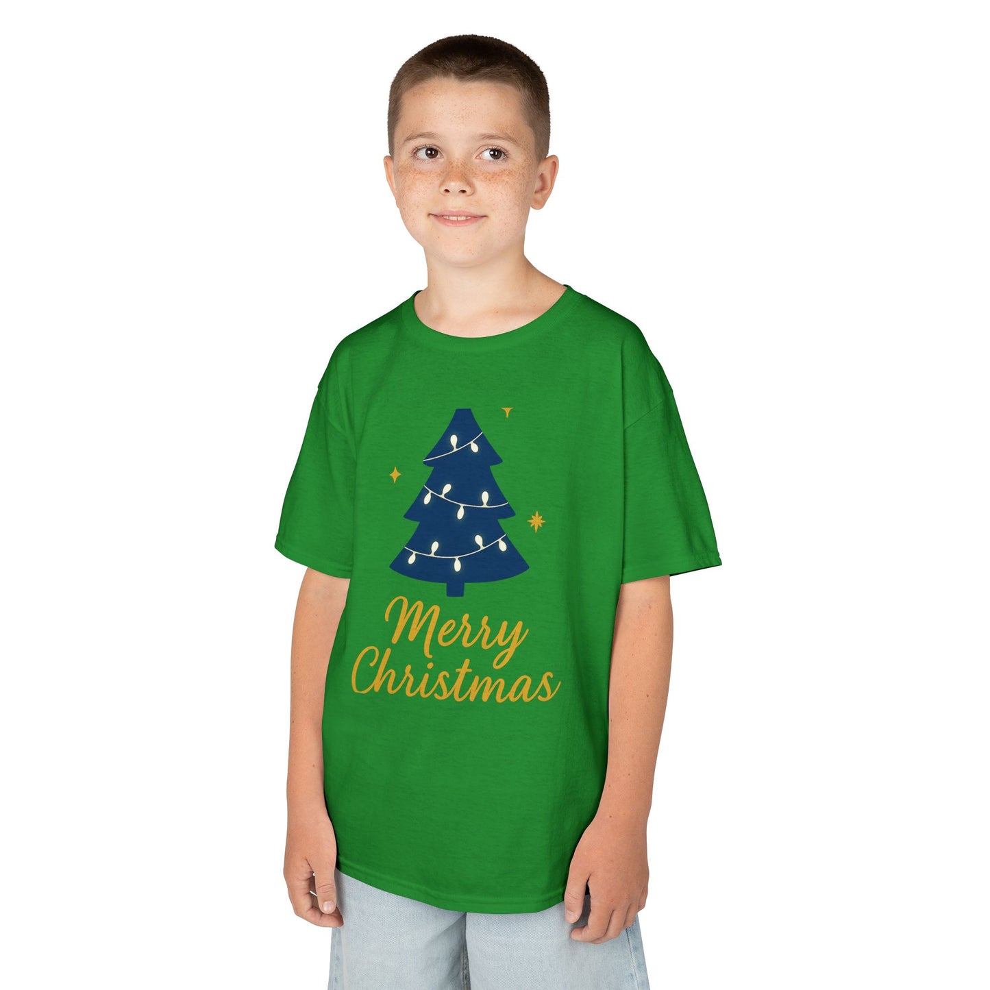 Merry Christmas Kids Heavy Cotton Tee – Christian Holiday Shirt for Children
