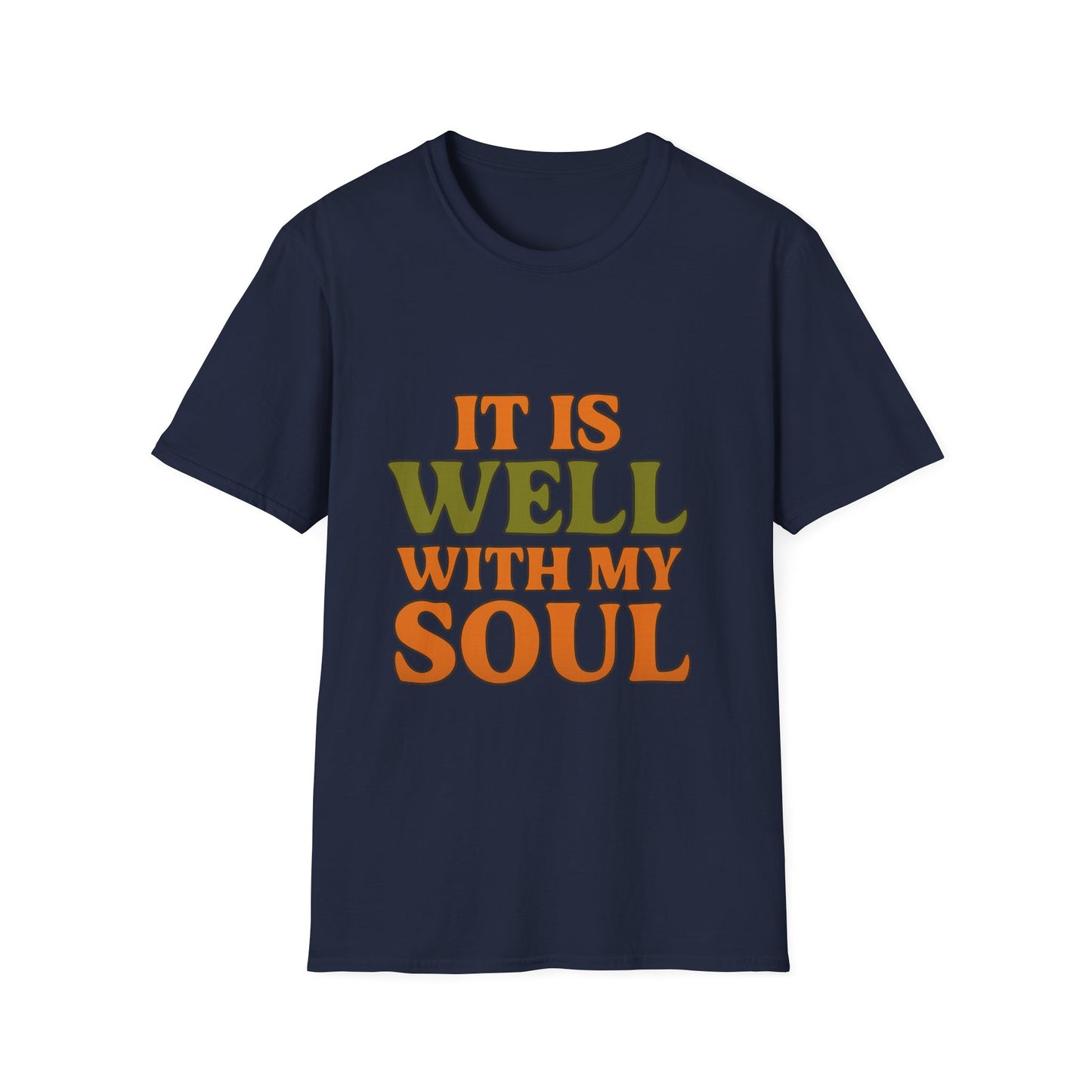 It Is Well With My Soul Christian T-Shirt – Softstyle Faith Tee for Women & Men.