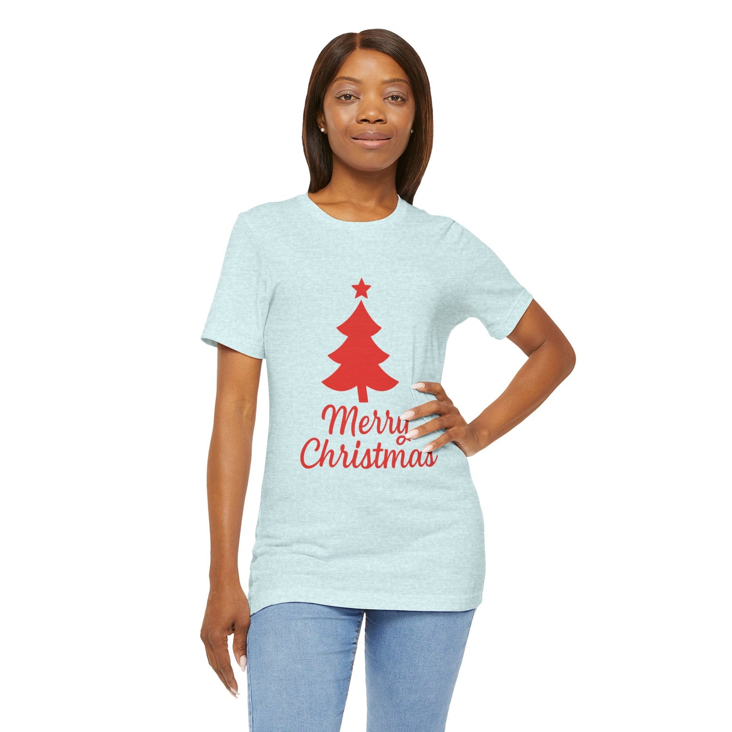 Merry Christmas Unisex Heavy Cotton Tee – Faith-Inspired Holiday Shirt