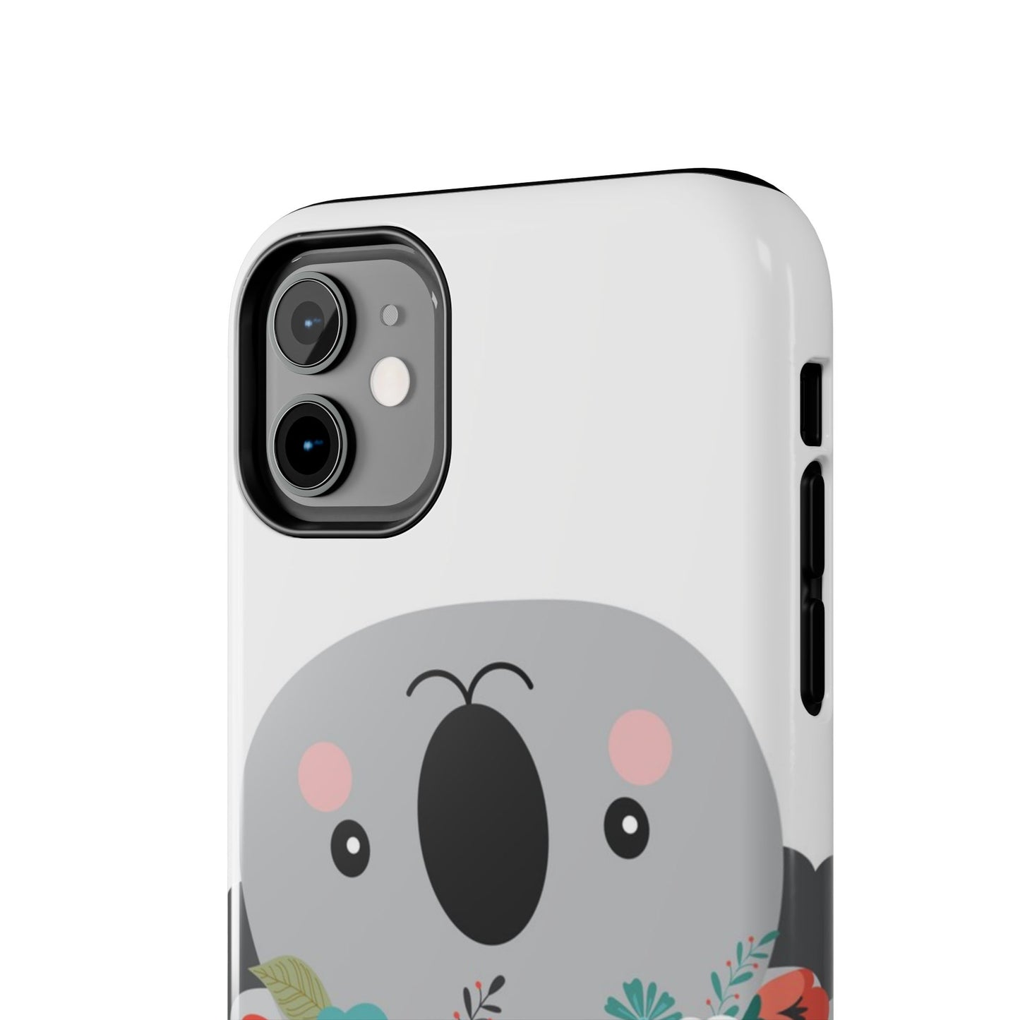 Cute Koala Floral Tough Phone Cases, Smartphone Protection, Nature Lover Gift, Animal Design, Koala Phone Cover