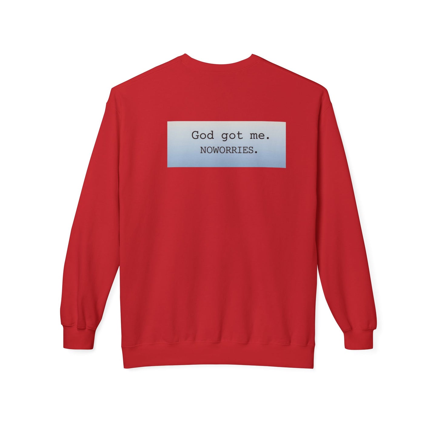 Cozy Inspirational Crewneck Sweatshirt with 'God Got Me. No Worries.' Slogan, Gift for Faith Lovers, Relaxed Casual Wear, Spiritual [...]