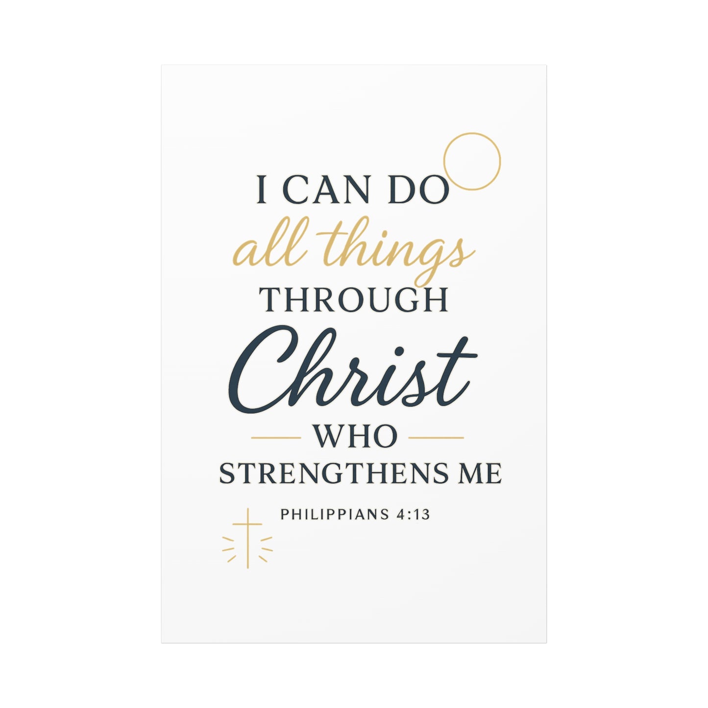 Philippians 4:13 Wall Art | Christian Scripture Home Decor