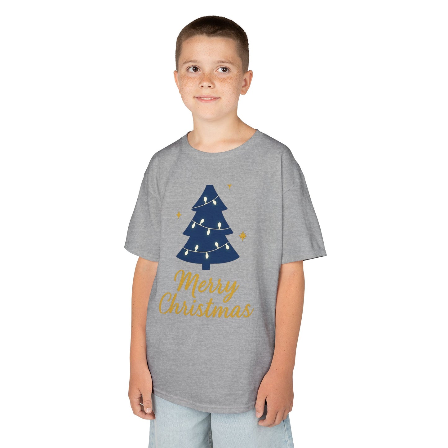 Merry Christmas Kids Heavy Cotton Tee – Christian Holiday Shirt for Children