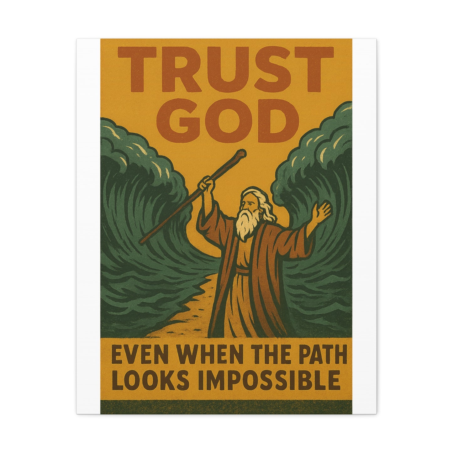 Moses and the Red Sea Wall Art | Faith-Inspired Christian Home Decor.