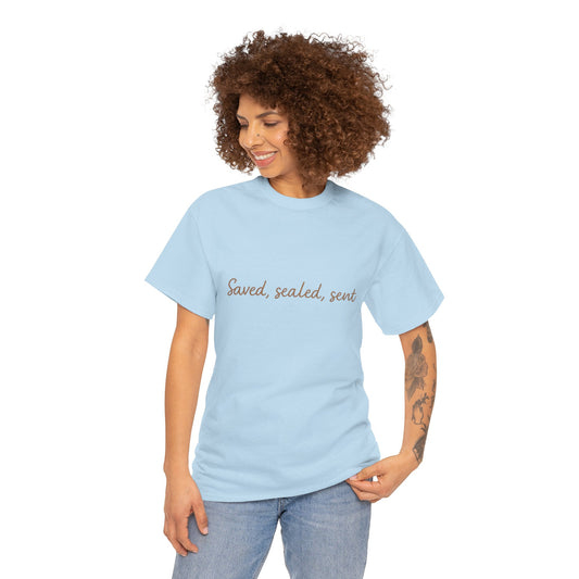 Saved. Sealed. Sent. T-Shirt – Bold Christian Mission Unisex Tee