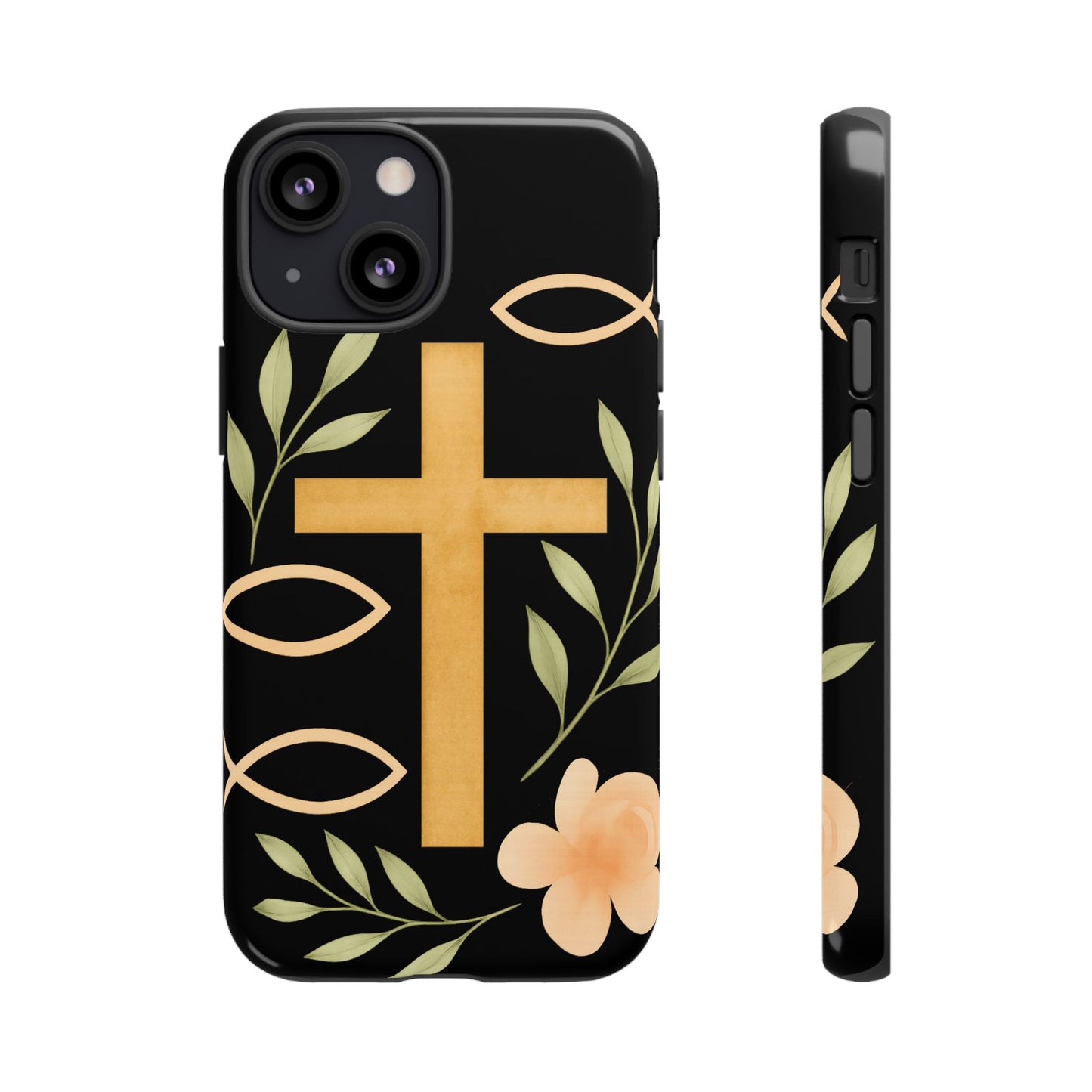Christian Faith Phone Case with Floral Design