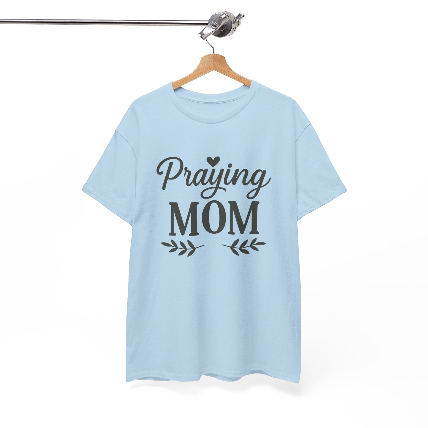 Praying Mom Unisex Heavy Cotton Tee – Christian Faith Shirt for Moms | Bold & Blessed Apparel