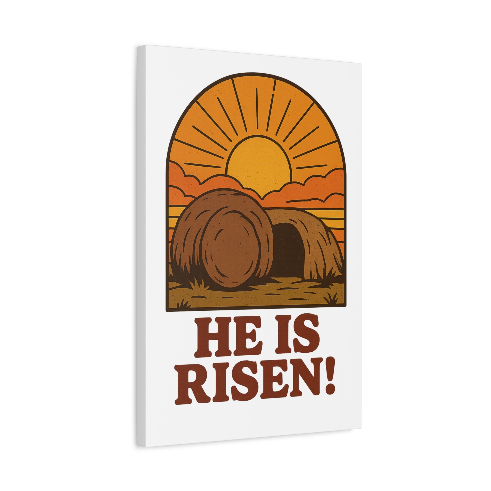 He Is Risen Wall Art | Empty Tomb Christian Poster | Easter Resurrection Morning Home Decor