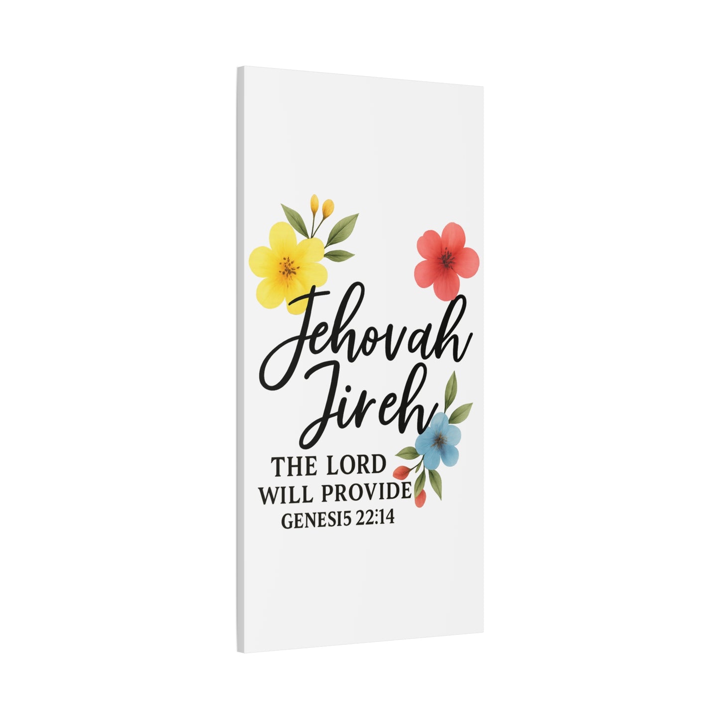 Jehova Jireh Wall Art – Genesis 24:14 Scripture Print for Home Decor Matte Canvas, Stretched, 1.25"
