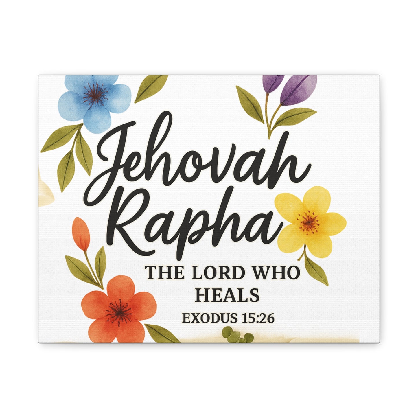 Jehovah Rapha Wall Art – The Lord Who Heals | Exodus 15:26 Christian Decor