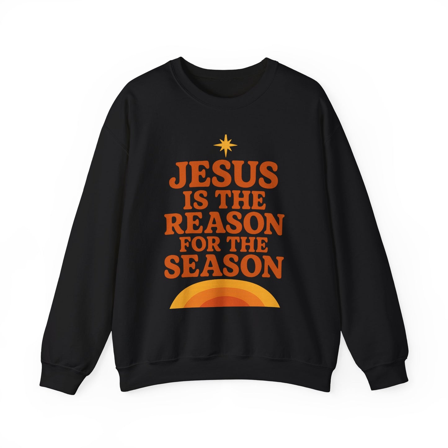 Jesus Is the Reason for the Season – Retro Unisex Christian Christmas Sweatshirt