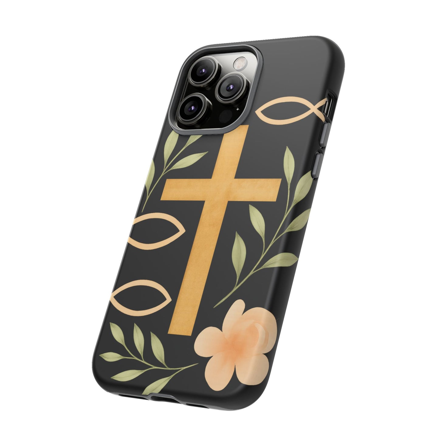 Christian Faith Phone Case with Floral Design