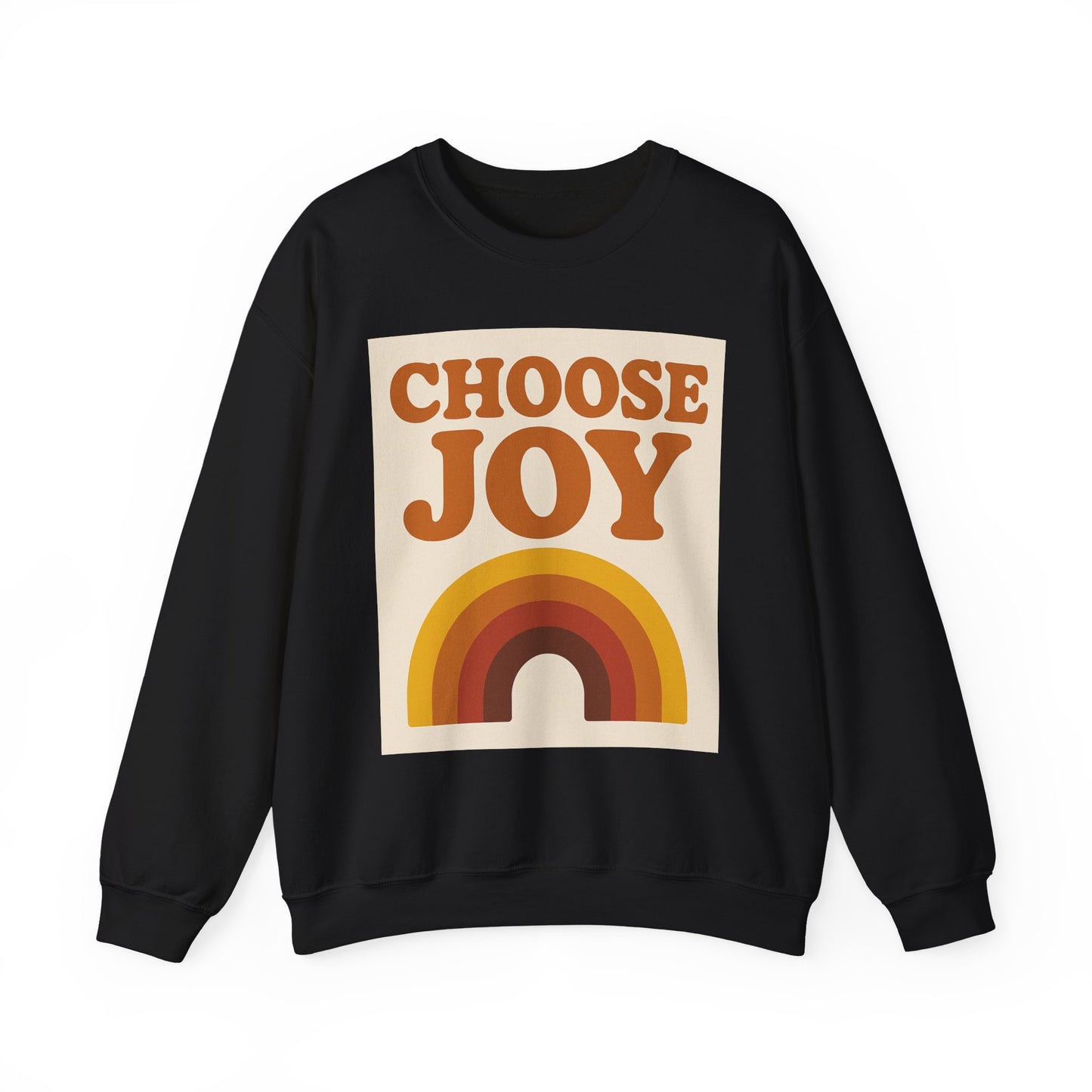 Choose Joy Rainbow Crewneck Sweatshirt, Unisex Sweatshirt, Motivational Gift, Cozy Layer, Fall Fashion, Positive Vibes