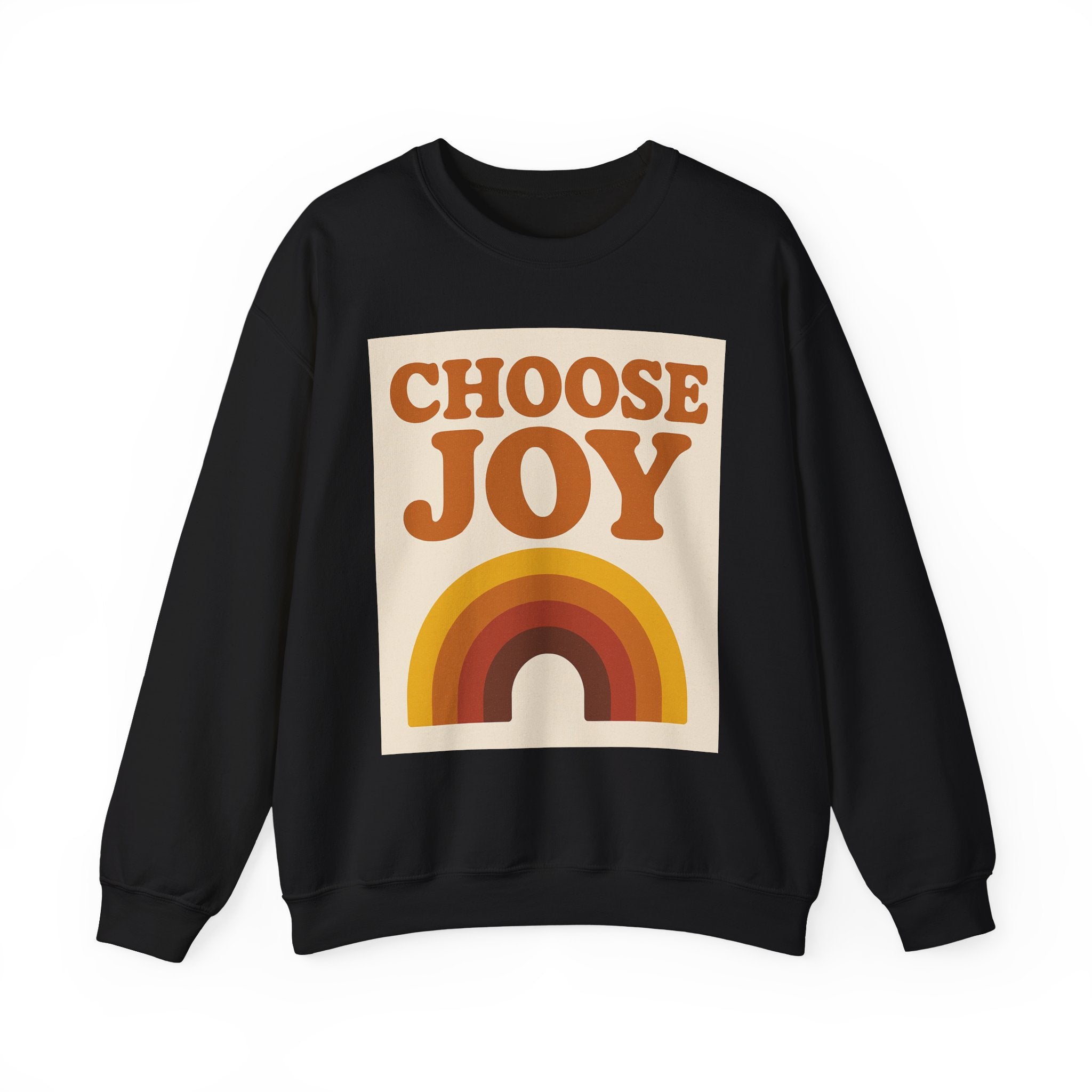 Choose Joy Rainbow Crewneck Sweatshirt, Unisex Sweatshirt, Motivational Gift, Cozy Layer, Fall Fashion, Positive Vibes